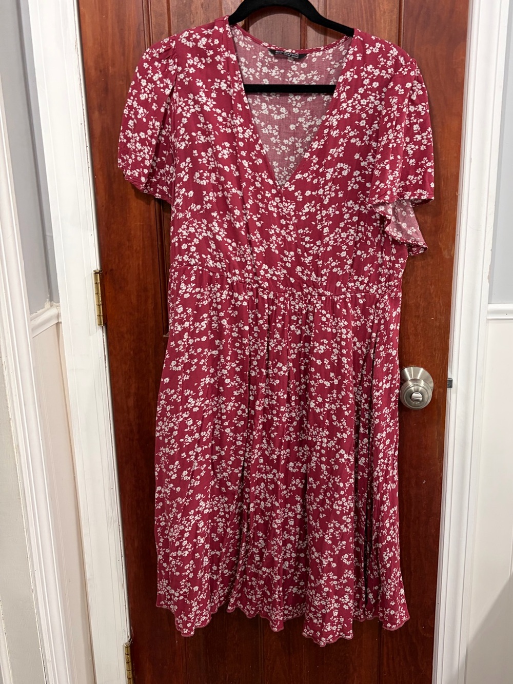 BloomChic Red Floral V-Neck Dress